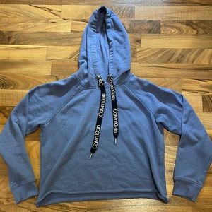 Calvin Klein purple cropped hoodie